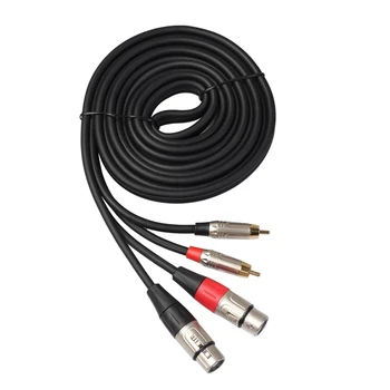 2 XLR de sex Feminin la 2 RCA tată Stereo o Conexiune Microfon cu Cablu Cablu Calea Cablu