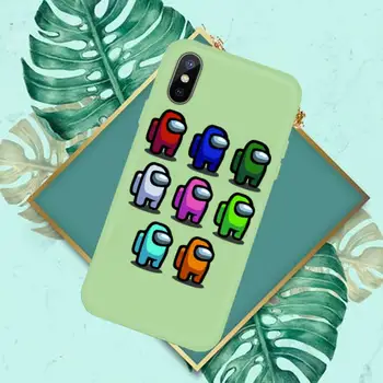 Printre Noi joc Fierbinte Cazul în care Telefonul Verde Bomboane de Culoare pentru iPhone 11 12 mini pro XS MAX 8 7 6 6S Plus X SE 2020 XR