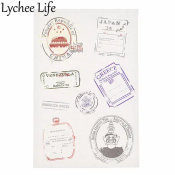 Lychee Viața Timbre Imprimate Hârtie Autocolant Retro Plic de Imprimare Autocolante DIY Manual Album Timbru Accesorii Decor