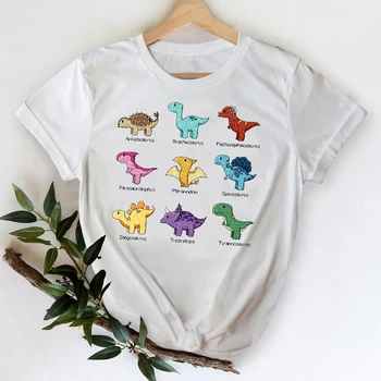 Tricouri Femei 2021 Animal Urs de Primăvară Moda Haine Desene animate de Imprimare Grafic Tricou Top Lady Print Feminin Tee T-Shirt