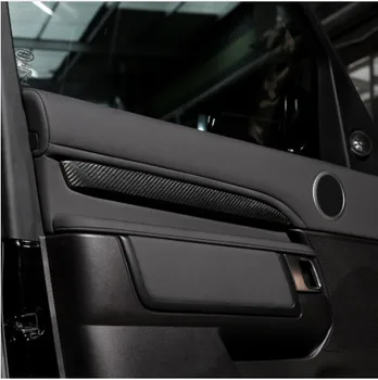 Real Fibra de Carbon Mașină de Usi de Interior Decor Protector Benzi Tapiterie Pentru Land Rover Discovery 5 LR5 17-18 Accesorii Auto 4buc
