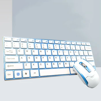 Tastatură fără fir și Mouse-ul Setat Ultra-Thin Mini Wireless Keyboard și Mouse-Set de Birou Mouse de Calculator și Tastatură Set