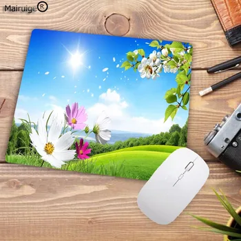 Mairuige Peisaj Natural de Flori de Arbore de Cauciuc Rezistent Mouse-ul Mat Dimensiunea Pad pentru 18X22CM Gaming Mousepad Mare de promovare Pentru Rusia