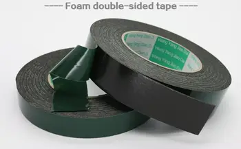 5mm 8mm 10mm 12mm x 10m x 1mm grosime film verde negru spuma de PE burete dublu-adezivă bandă de Burete Bandă pentru Telefon Tableta