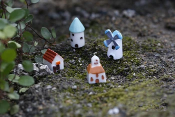 4BUC Rasina de Artizanat Moară de vânt Castel de Basm Grădină Miniaturi Iubitorii de Gnome Terariu crăciun Crăciun Petrecere de Nuntă Grădină Cadou