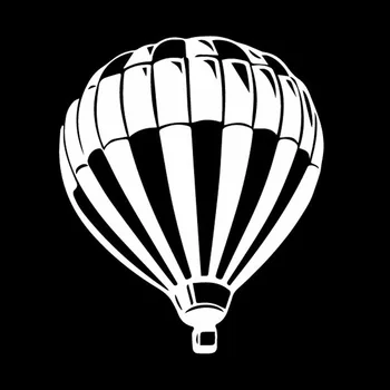 YJZT 13CM*15.5 CM Frumos Decorativ Simplu Balon cu Aer Cald, Frumos, Rece Vinil Decal Interesant Masina de Autocolant Negru/Argintiu C27-1085
