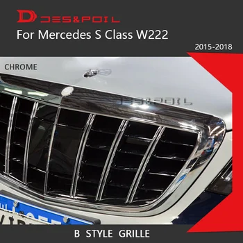 Noul S-Class Grila Pentru Mercedes Benz W222 Sedan Chrome Fața Curse Grill-2018 S320 S400 S350 S500 S450 Mare Montării