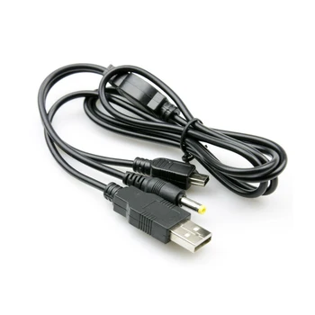 2 In 1 Home Multifuncțional Calculator Conexiune Negru Cablu USB Portabil de Transmisie de Date de Încărcare de Birou Practice Pentru PSP