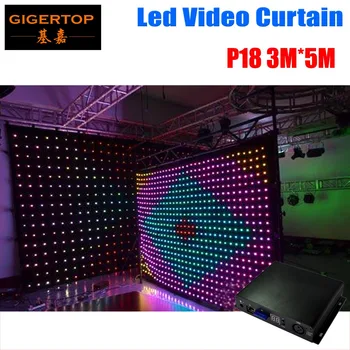 P18 3M*5M Viziune Perdea Cu On Line/Off-Line Modul Controler Video cu LED-uri Perdea Perdea de Lumină Etapă Fundaluri Club de noapte