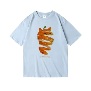 Pisica portocalie Tricouri Amuzante Fete/Băieți Drăguț Animal, Tricouri Hipster Harajuku Streetwear O-gât Casual Tricou Topuri Haine