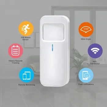 Tuya WIFI PIR Senzor de Mișcare Detector de Mișcare fără Fir de Securitate de Alarmă Antifurt Senzor Smart Home Smart Life APP de Control Senzor