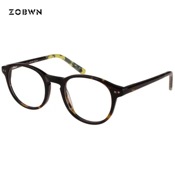 ZOBWN fierbinte 2018 en-gros ochelari de Marcă design rotund ochelari de Rama de ochelari miopie cadru confortabil negru ochelari cadru