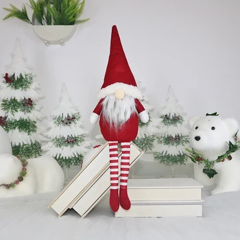 3Pcs Decoratiuni de Craciun Cadouri de Vacanță Stând cu picioare Lungi Elf Sticla Decoretion Set Petrecere de Anul Nou Crăciun Doll House
