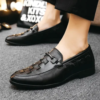 Oamenii Subliniat-Toe din Piele Oxfords Om Casual, Formal Pantofi de Brand Mocasini pentru bărbați Mocasini Business Pantofi Rochie Plus Dimensiune 38-47