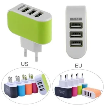 3 Port USB Încărcător de Telefon Mobil,5V USB 220V UE NE-Adaptor pentru Încărcător de Telefon,AC DC 5V 1A UE NE-Alimentare Universala