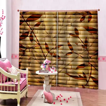 Personalizat maro cortina de bambus proaspete de Imprimare de Lux Opace Living, Dormitor, Draperii Personalizate Dimensiune