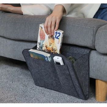 5 Buzunar Design Original Nordic Simplu Noptiera Agățat Sac Simțit Control De La Distanță Tv Cu Dormitor Canapea Sac De Depozitare Organizator De Călătorie