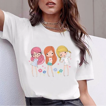 2020 New Sosire Imprimare Scrisoare Fată Drăguță Vogue Femei Tricou Harajuku O-Gat Maneci Scurte Tricouri Vara Kawaii Tricou Femei Tee