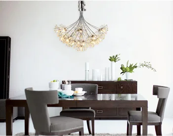 Modernă cu Led-uri Cristal Pandantiv Lumini de Prindere pentru Sala de Mese Bucatarie Flori de Papadie Design Agățat Lampă de Pandantiv