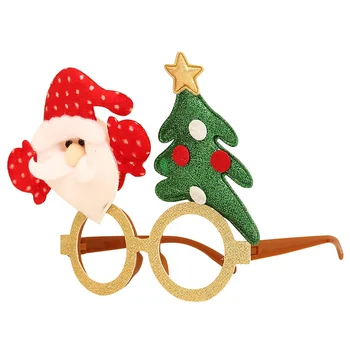 De Crăciun Drăguț Cadru Ochelari De Anul Nou Ochelari De Cadouri Pentru Copii De Mos Craciun Cerb Ornamente De Crăciun, Om De Zăpadă