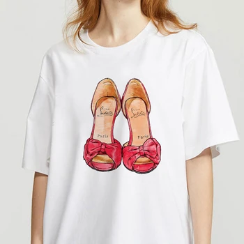 90 Grafic Rock Top Teuri de sex Feminin pantofi cu toc înalt Cool Tricou Femei Harajuku Vintage Moda T-shirt Regina Tricou
