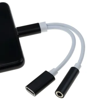 Kebidu USB de Tip C Pentru Jack de 3,5 mm AUX Căști Audio Splitter Converter Cablu Adaptor Pentru Leeco Le Max 2/Pro 3 S3 Pentru Xiaomi Mi 6