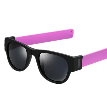 Palmă ochelari de Soare Roz Femei Slappable Bratara Ochelari de Soare pentru Barbati Bratara Ori Nuante Oculos Moda Colorat Oglinda UV400