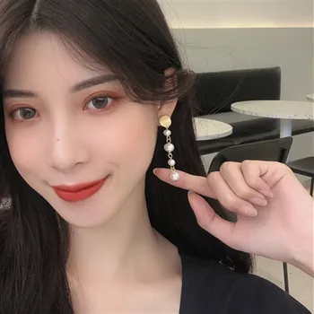 Coreea De Epocă Cercei Pentru Femei Ciucure Lung Fata Cercei Cu Perla Agățat Legăna Dulce Cercei Moda Bijuterii