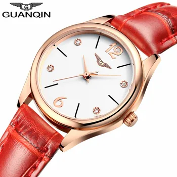 GUANQIN Brand de Lux Cuarț Femei Ceasuri Doamnelor din Piele Rochie de Moda Ceas de mână rezistent la apă Montre Femme Relogio Feminino
