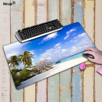 Mairuige 900*400*3MM Plaja Palm Peisaj de jocuri Mare Viteză Mousepad, mouse pad L XL XXL Blocare margine pentru cs go dota joc gamer