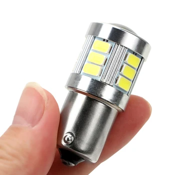 1 buc LED-uri Auto Lumini de Frână lămpii de Marșarier Reverse Becuri semnalizatoare Auto DRL Lampa S25 P21W 1156 5630 18smd Universal