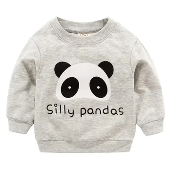 Baieti Fată Drăguță Jachete de Toamna Iarna pentru Copii Desene animate Panda Maneca Lunga Pulover Copii Haine Copii tricou