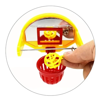 Mini-Cos de Baschet Recuzită Papagal Amuzant Păsări Jucării Consumabile pentru animale de Companie Papagal Bell Ball Mesteca Jucărie M6CE
