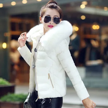 Toamna și iarna moda noua scurtă de bumbac căptușit jacheta femei mici căptușit jacheta plus dimensiune jacheta cu gluga cald sacou din bumbac
