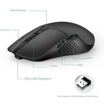 AI Voce Inteligent Mouse-ul 2.4 G Wireless Reîncărcabilă Traducător Mouse-ul Artificiale de informare de Traducere în Limba Mouse-ul