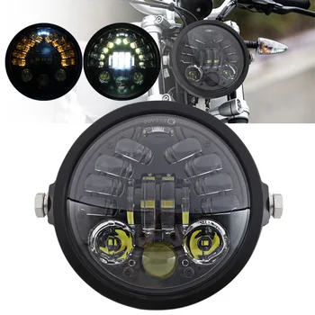 7 Inch Rotund Motocicleta Faruri LED Hi/Lo Fascicul de Lumina DRL potrivit Pentru Touring HARLEY Softail