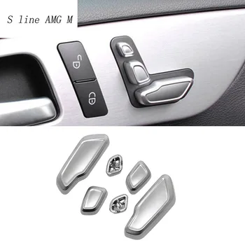 Styling auto Seat Regla Butoanele înlocui Decor Acoperă Autocolante Garnitura pentru Mercedes Benz C Class W204 W212 Accesorii Auto