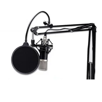 Profesionale Clemă De Pe Microfon Pop Filtru Bistrat Înregistrare Spray Garda Dublu Ecran Ochiurilor De Plasă De Parbriz Studio