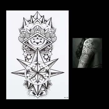 1 buc Delicat Rece Bărbați Impermeabil Tatuaj Temporar Decal HB109 pentru Femei, Barbati Floare Geometrie Model Brațul Tatuaj Body Art Autocolant