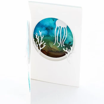 QWELL Două Jellyfishes Tăiere a Metalelor, Matrițe, pentru Scrapbooking și Luare de Card de Hârtie Relief Ambarcațiunile de Noi 2019 mor reduceri