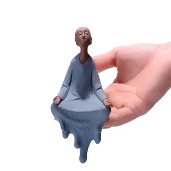 Lut Violet Călugăr Buddha Stând Statui Zen Creative Ornamente Decor Acasă Călugăr Cadou Figurine De Masă Mestesuguri