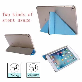 Smart Cover pentru iPad Mini2 3 Caz pentru iPad Mini 1 2 3 4 5 PU Caz din Piele Plastic Dur Capacul din Spate cu Trifold Suport Auto Somn