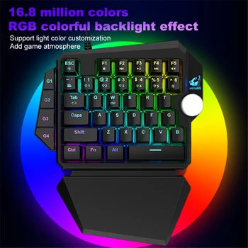 Cu o singură mână Tastatură Mecanică de joc se Răcească RGB Tastatura pentru Calculator Gazdă Laptop PS CONDUS Membrana Sensibilă Tronul Mini Tastatura