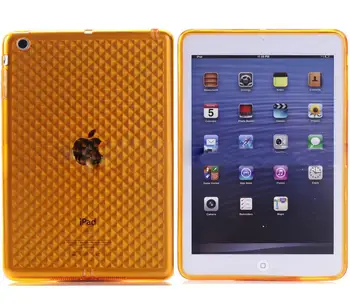 300pcs/lot gligle Ultra-subțire de Diamant Textura Gel TPU Capacul din Spate de Caz pentru iPad Mini 4 / Mini4 Tableta Caz