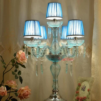 Cristal lampă de masă romantic European lumanari de Nunta de Cristal lampă lampă de Masă vila dormitor Noptieră lumini de Cristal, corp de iluminat