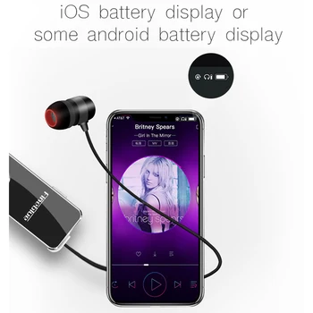 Portabil Wireless BT În Ureche Căști Retractabil Înapoi Clip-On Căști Sport Prompt Vocal pentru Căști Cu Cablu USB de Încărcare
