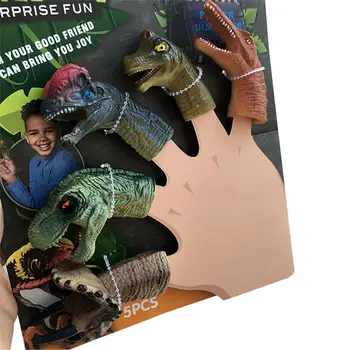 5PCS Dinozaur Realiste Marionete pentru Degete Set Joc de Rol Jucarie Copii Spune Povestea Prop NOI