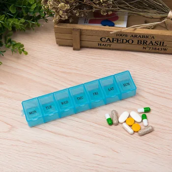 Tableta Pilula Caseta De Medicină Titular 7 Zile Pe Săptămână Cutie De Plastic Containere Containere Depozitare Caz Organizator 7 Grile