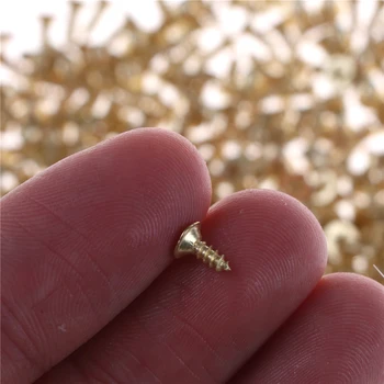 1 Pachet 2*6mm Plat Suruburi autofiletante din Alamă Material de Aur Șuruburi DIY Model de a Face Instrumente