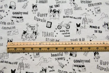 Jumătate de Metru Japoneză KOKKA Lenjerie de pat din Bumbac Tesatura DIY Tesatura Mozaic Papusi Textile Saci Bulldog O
